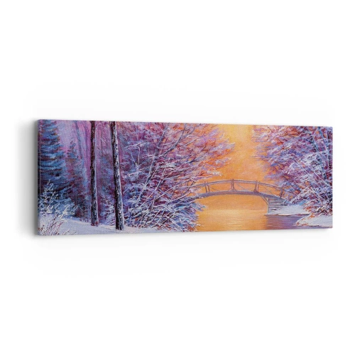 Bild auf Leinwand - Leinwandbild - Treffen wir uns hier - 90x30 cm