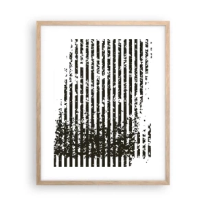 Poster in einem Rahmen aus heller Eiche - Rhythmus und Rauschen - 40x50 cm
