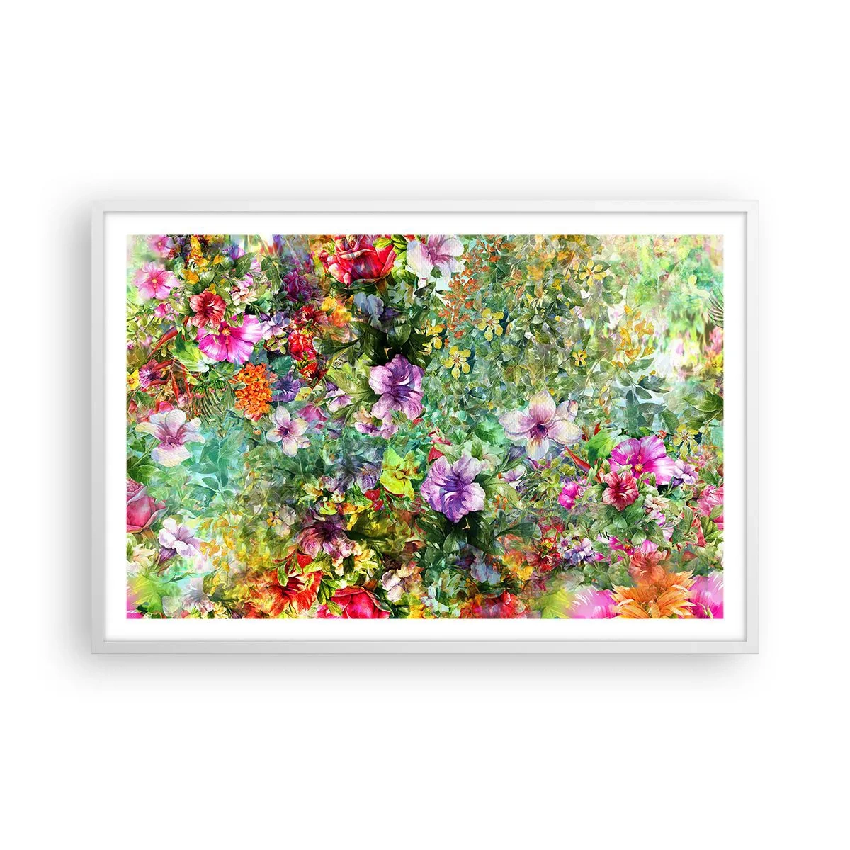 Poster in einem weißen Rahmen - In Blumen für das Verderben - 91x61 cm
