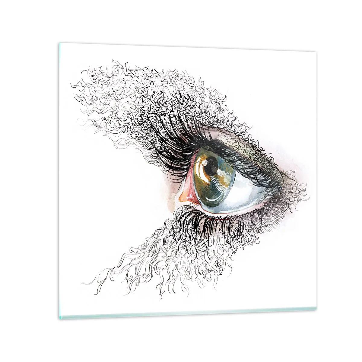 Glasbild - Bild auf glas - Schau direkt in die Seele - 50x50 cm