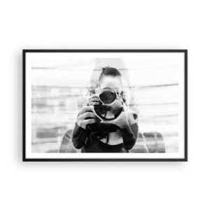 Poster in einem schwarzem Rahmen - Schöpfer und Material - 91x61 cm