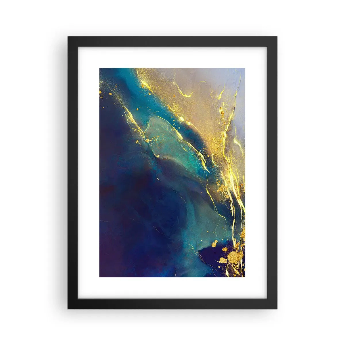 Poster in einem schwarzem Rahmen - Der goldene Teich - 30x40 cm