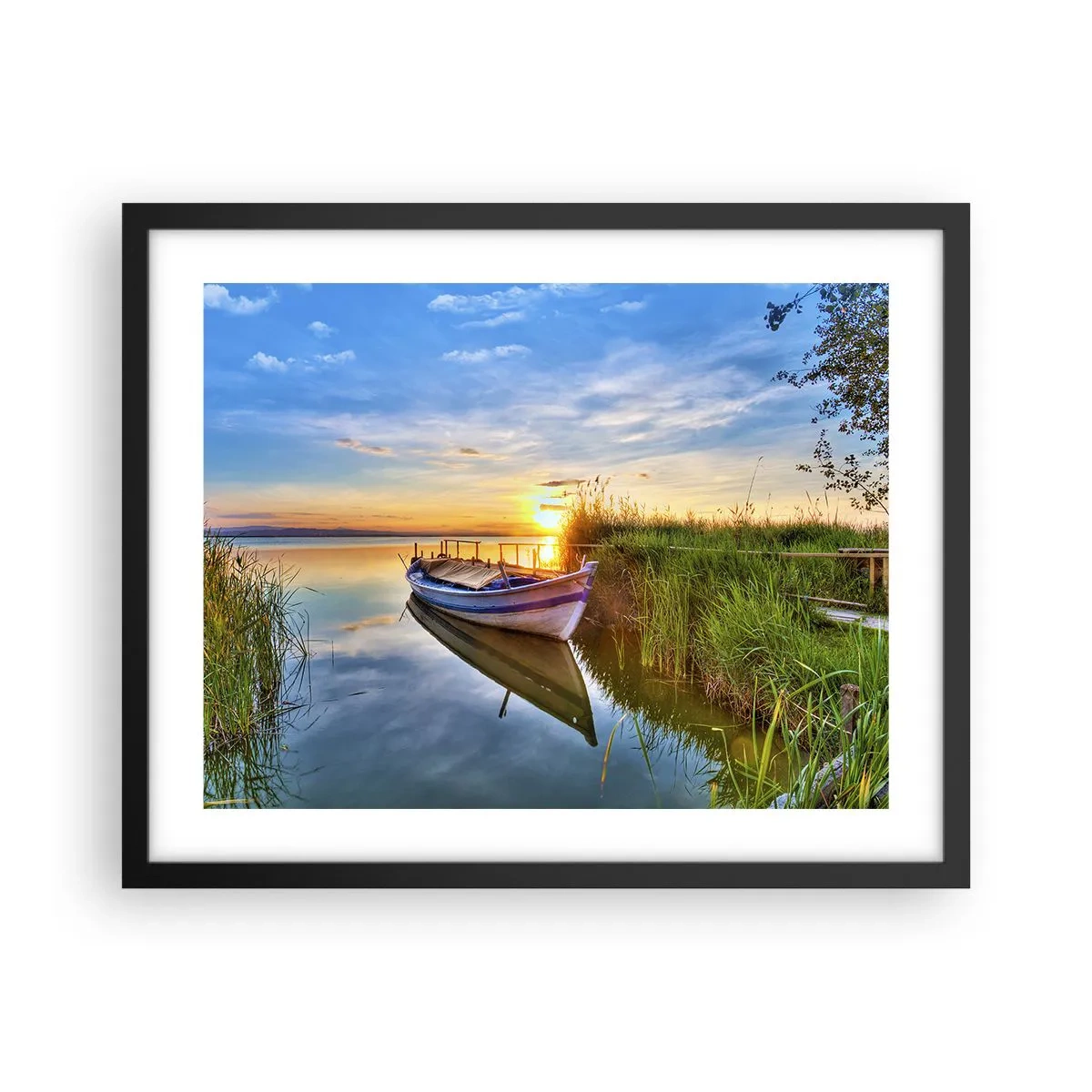 Poster in einem schwarzem Rahmen - Bucht erfüllter Träume - 50x40 cm