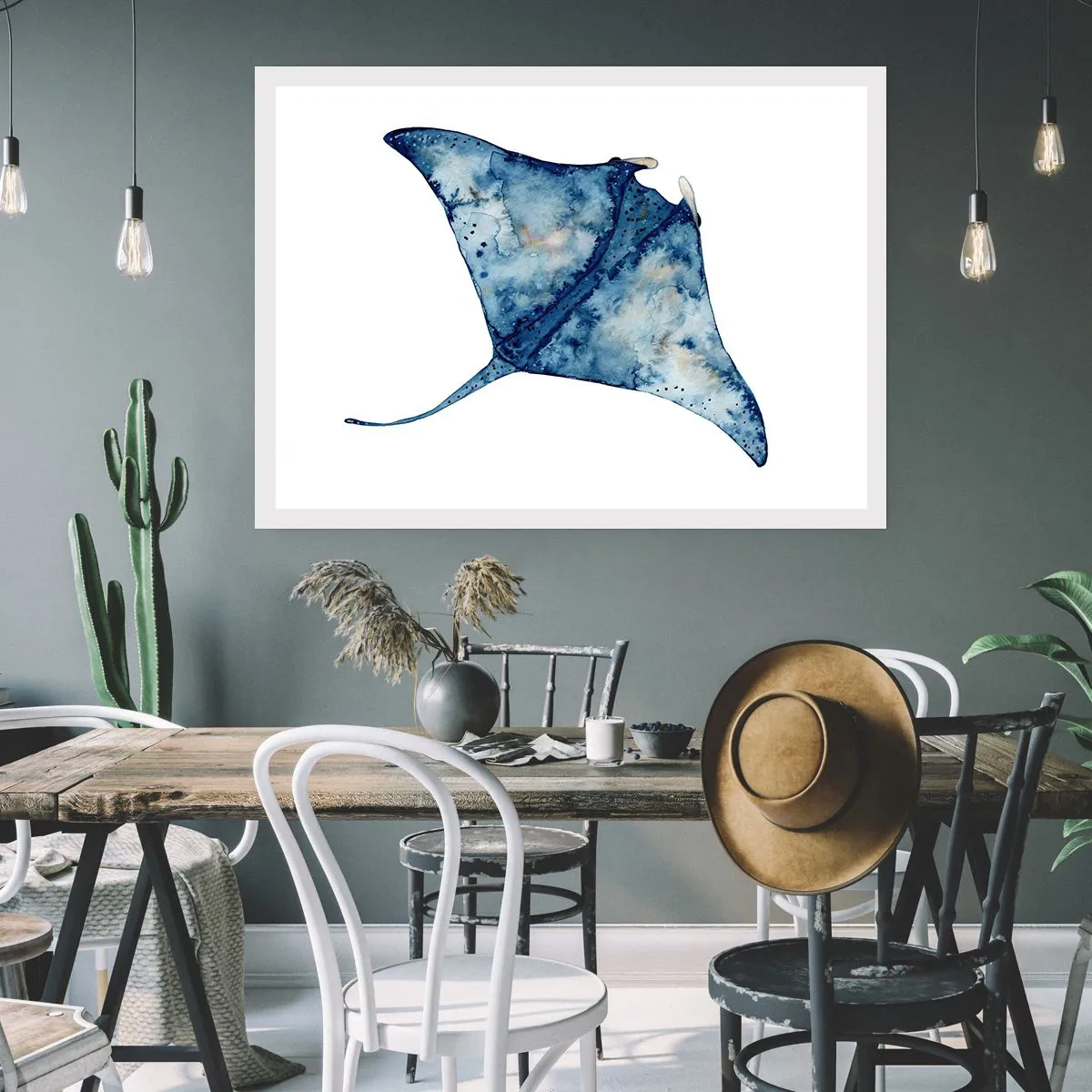 Poster - Leben im Blau - 50x40 cm