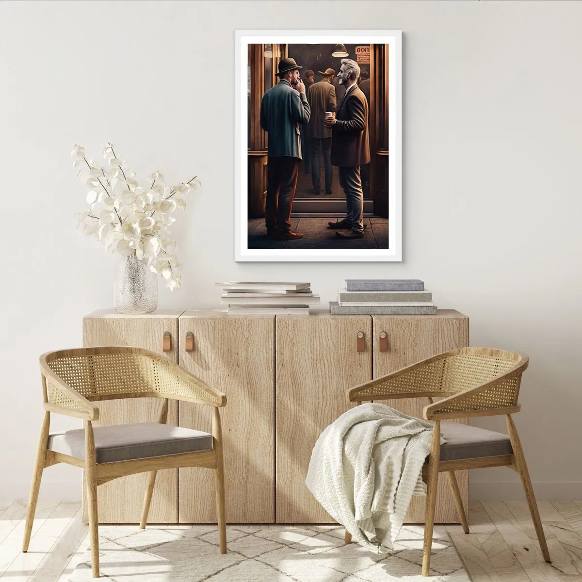 Poster in einem weißen Rahmen - Gute Zeit des Tages - 61x91 cm