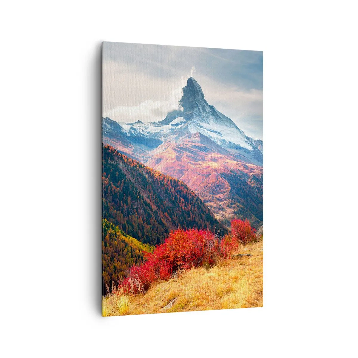 Bild auf Leinwand - Leinwandbild - Alpenherbst - 80x120 cm