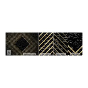 Fototapeten Muster Premium Canvas - Geometrie im glamourösen Stil - Art Deco, Modern, Glanz - 100x30 cm