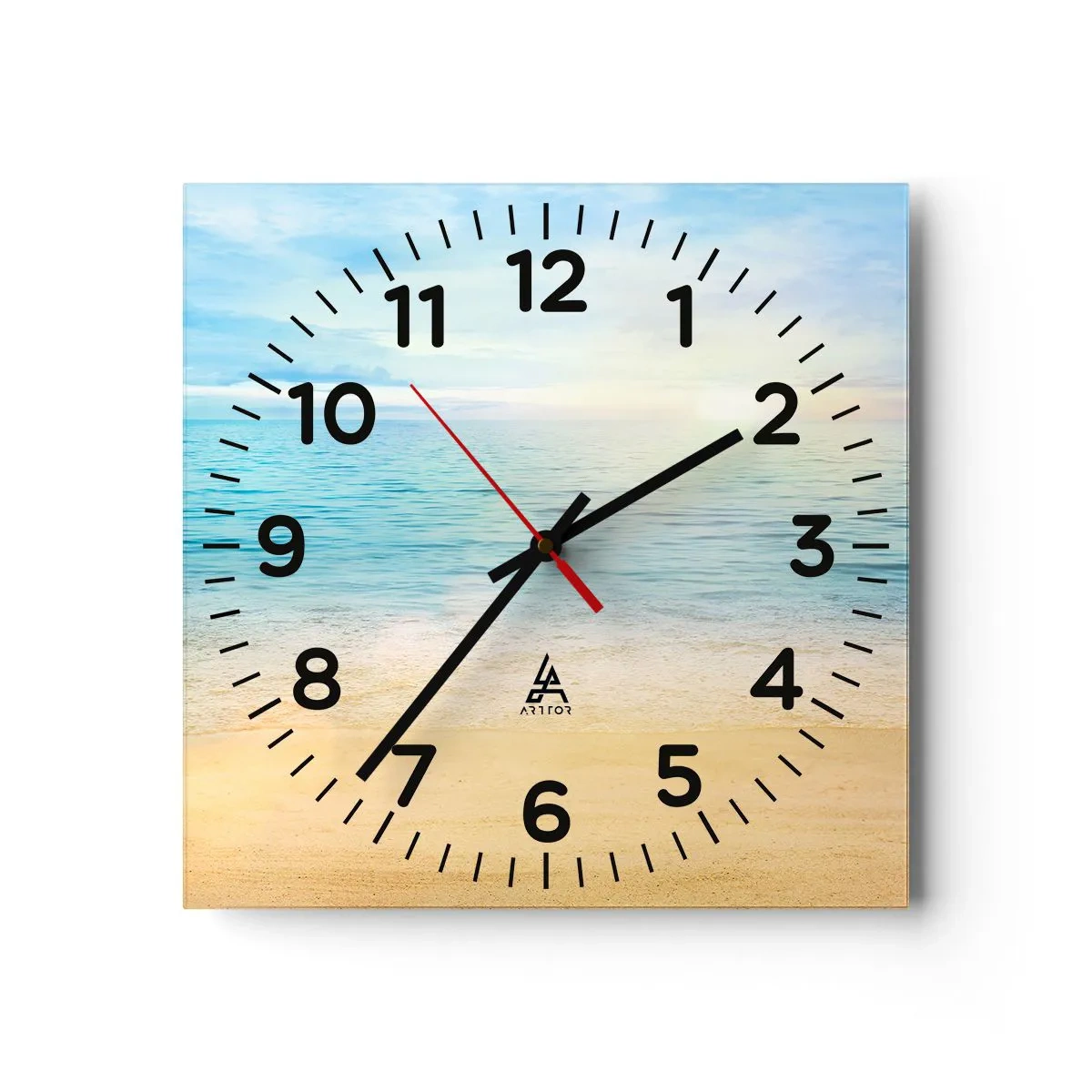 Wanduhr - Glasuhr - Großes Blau - 30x30 cm