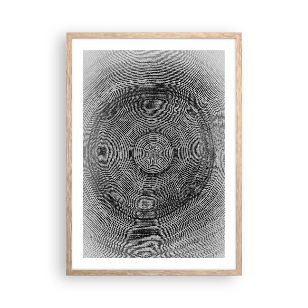 Poster in einem Rahmen aus heller Eiche - Zeichen der Zeit - 50x70 cm