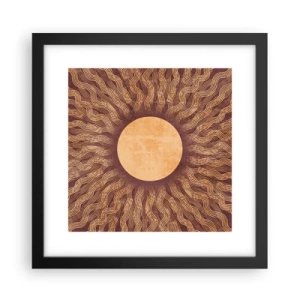 Poster in einem schwarzem Rahmen - Sonnensymbol - 30x30 cm