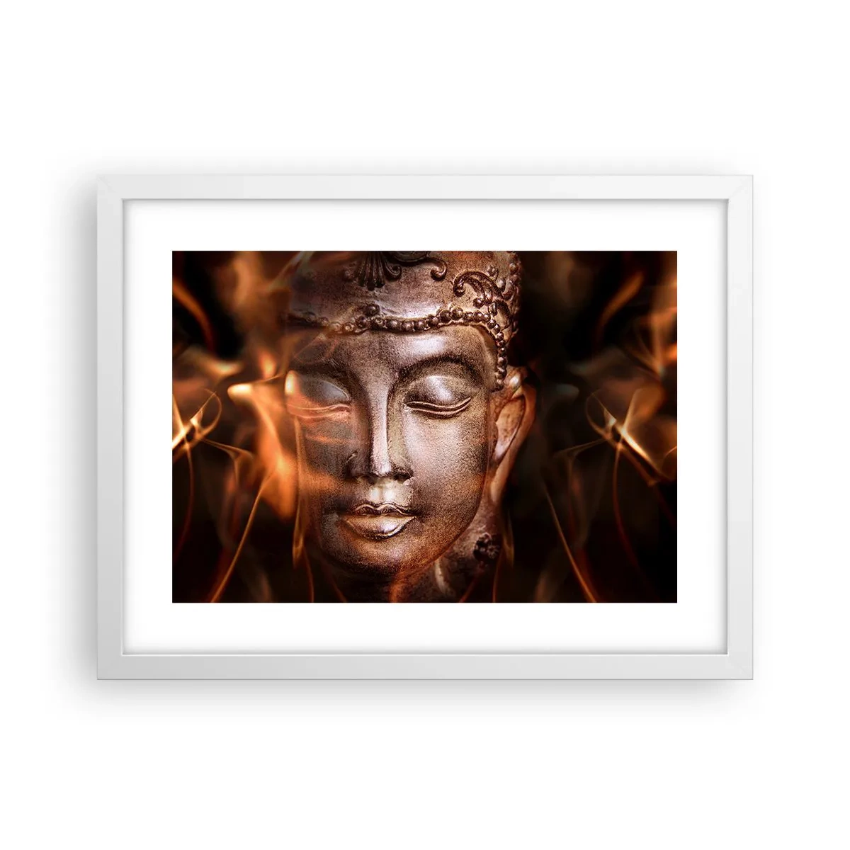 Poster in einem weißen Rahmen - Es existiert nur hier und jetzt - 40x30 cm