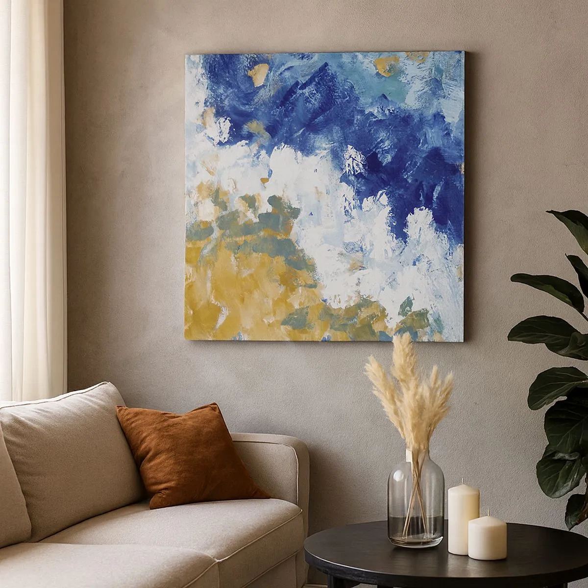 Bild auf Leinwand - Leinwandbild - Tanz der Naturelemente - 30x30 cm