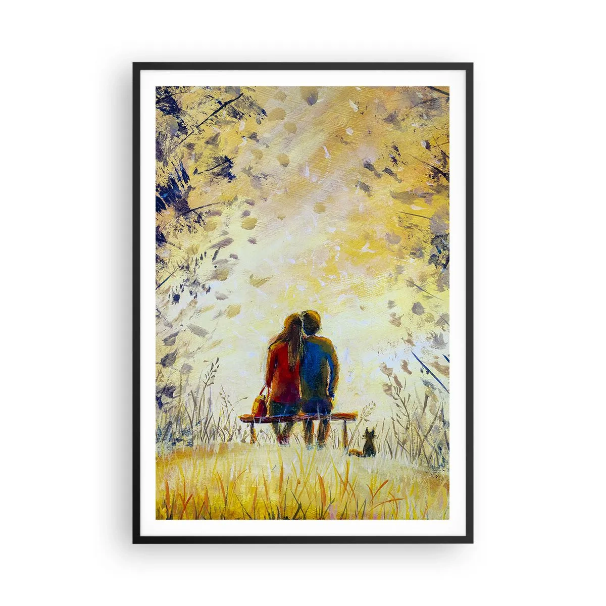 Poster in einem schwarzem Rahmen - Magischer Augenblick - 70x100 cm
