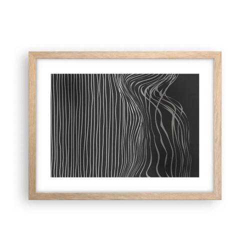 Poster in einem Rahmen aus heller Eiche - Rhythmus und Akzent - 40x30 cm