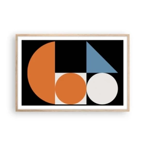 Poster in einem Rahmen aus heller Eiche - Bebilderte Anordnung - 91x61 cm