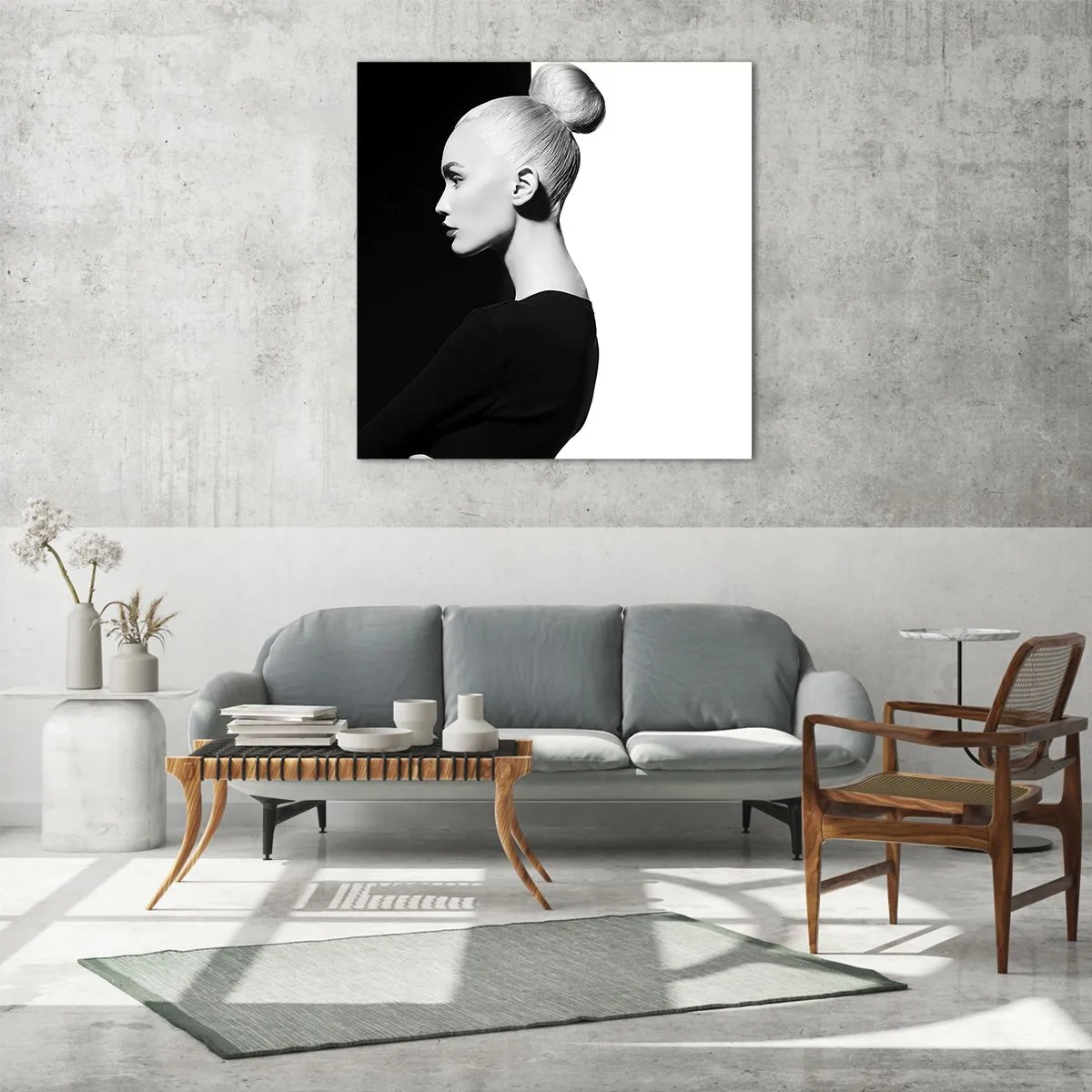 Glasbild - Bild auf glas - Einfach eine Frau - 50x50 cm