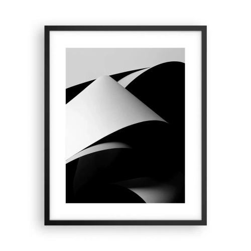 Poster in einem schwarzem Rahmen - Lichtflächen aus der Schattentiefe - 40x50 cm