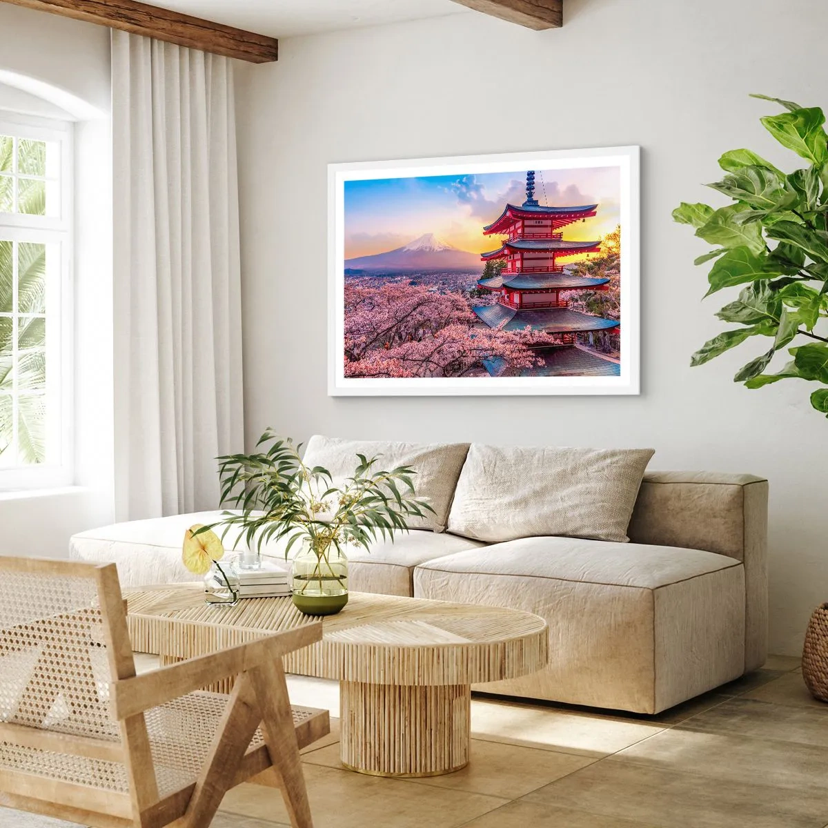 Poster in einem weißen Rahmen - Die Essenz des japanischen Geistes - 40x30 cm