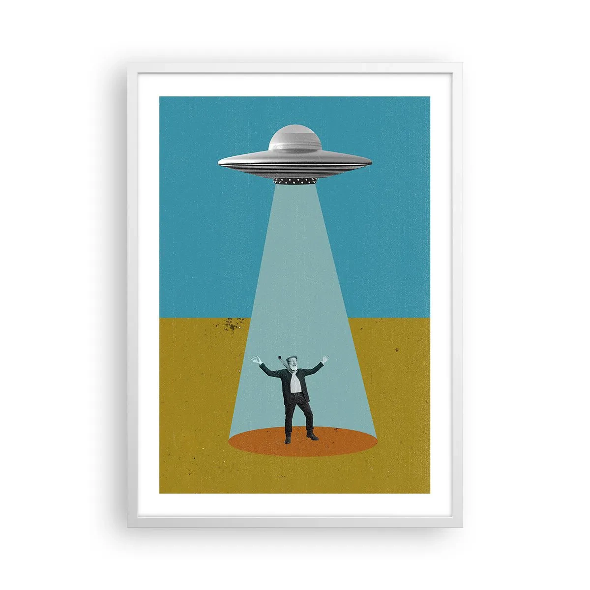 Poster in einem weißen Rahmen - Nahe Begegnung - 50x70 cm