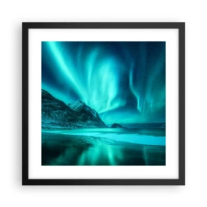 Poster in einem schwarzem Rahmen - Wunder des Nordens - 40x40 cm