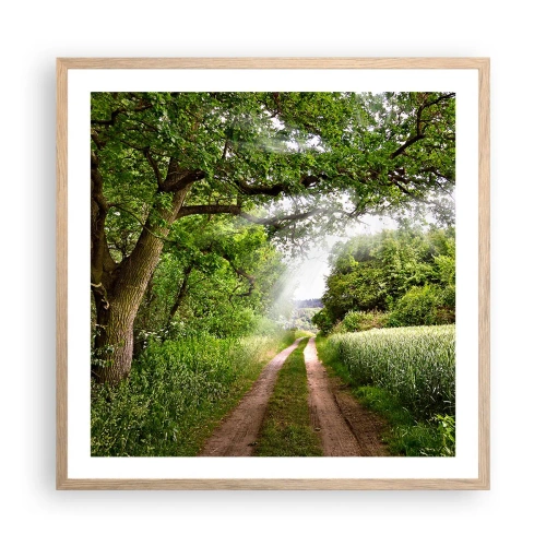 Poster in einem Rahmen aus heller Eiche - Et in Arcadia ego - 60x60 cm