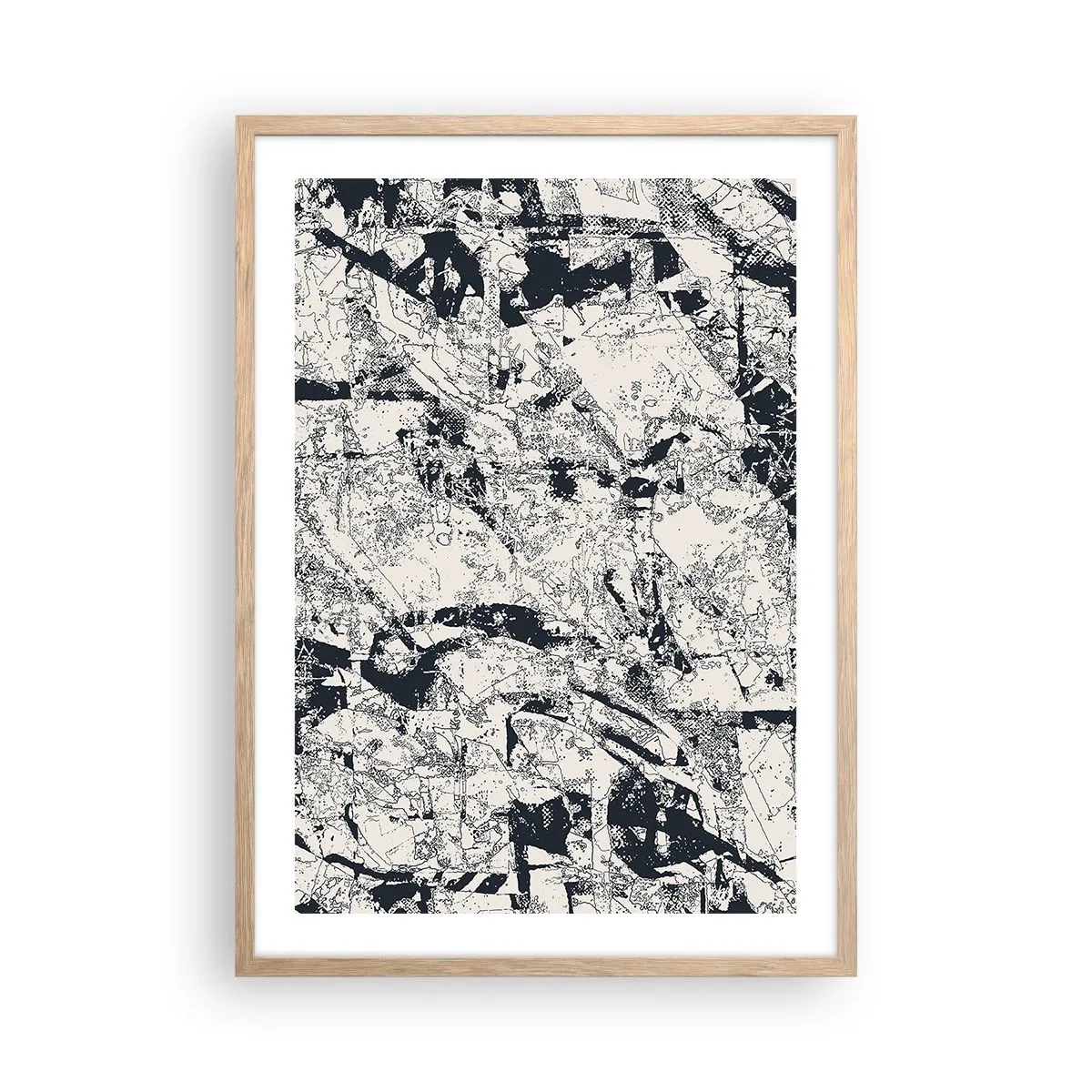 Poster in einem Rahmen aus heller Eiche - Durchdringung der Gegensätze - 50x70 cm