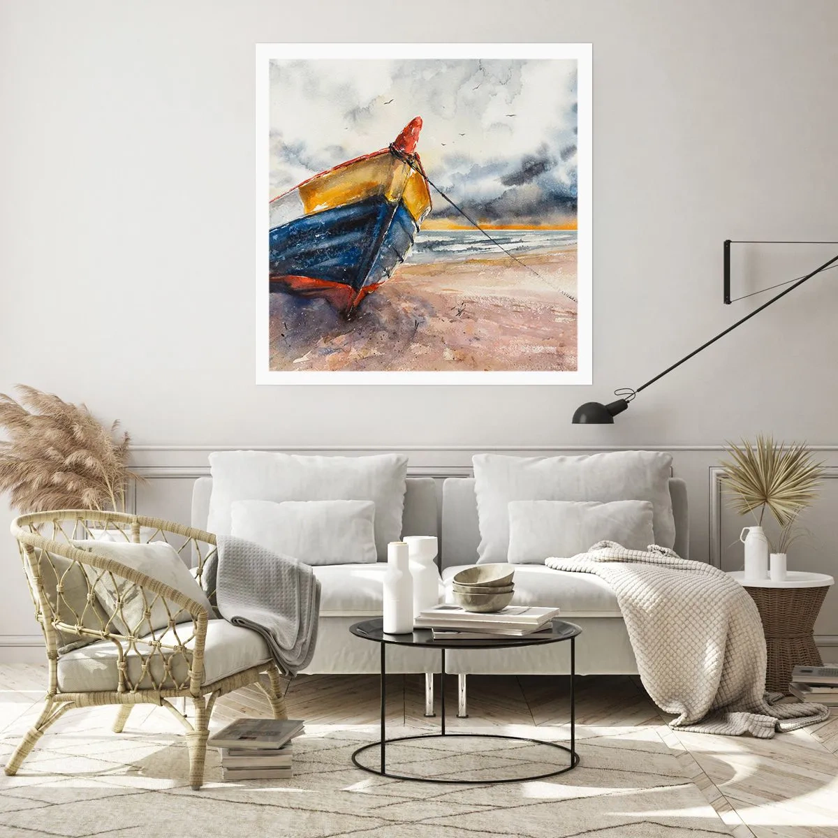 Poster - Erholung am Ufer - 30x30 cm