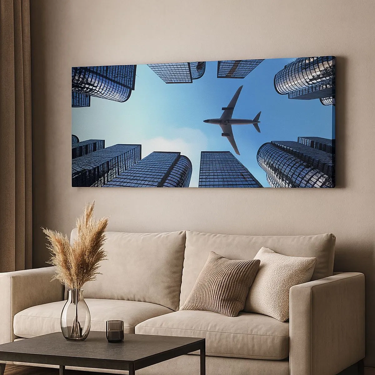 Bild auf Leinwand - Leinwandbild - Der Blick aus der Glasschlucht - 100x40 cm