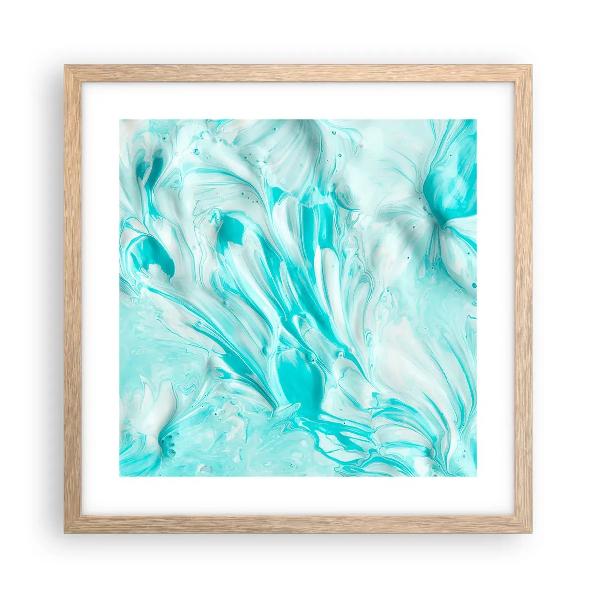 Poster in einem Rahmen aus heller Eiche - Für immer zusammen - 40x40 cm