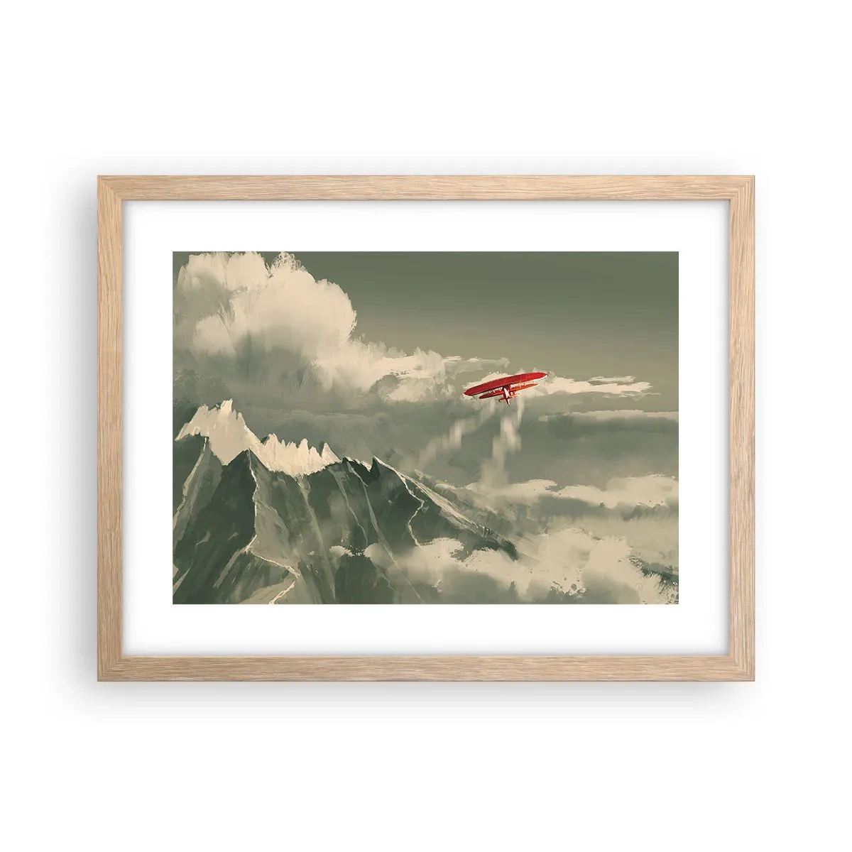 Poster in einem Rahmen aus heller Eiche - Furchtloser Pionier - 40x30 cm