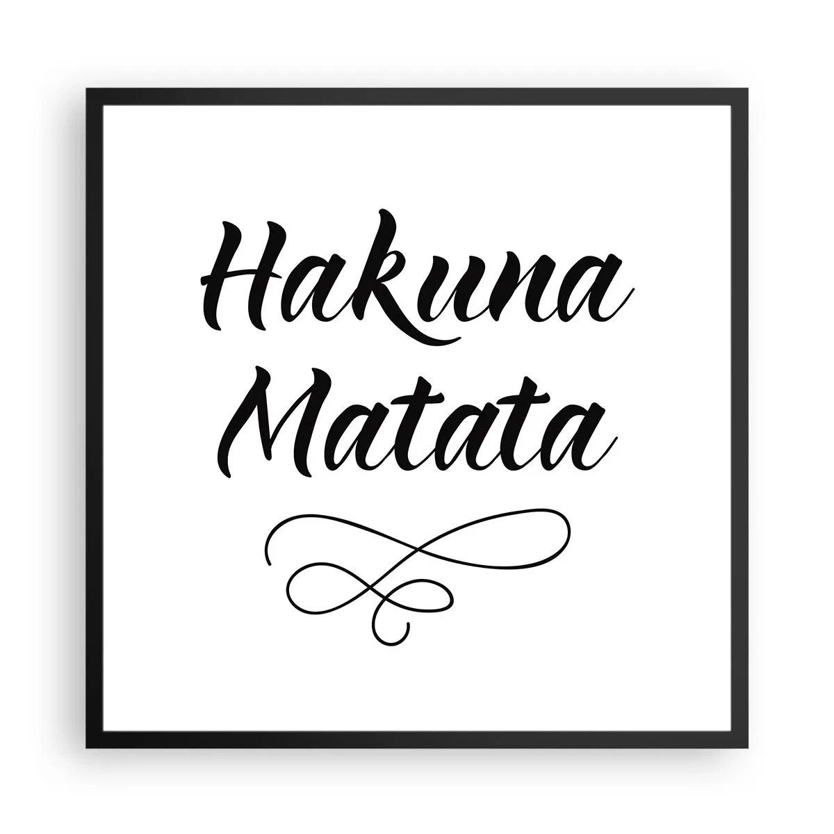 Poster in einem schwarzem Rahmen - Bester Ratschlag - 60x60 cm