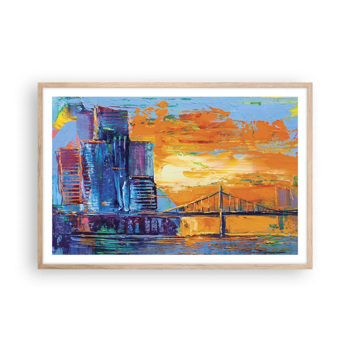 Poster in einem Rahmen aus heller Eiche - Kultur und Natur - 91x61 cm