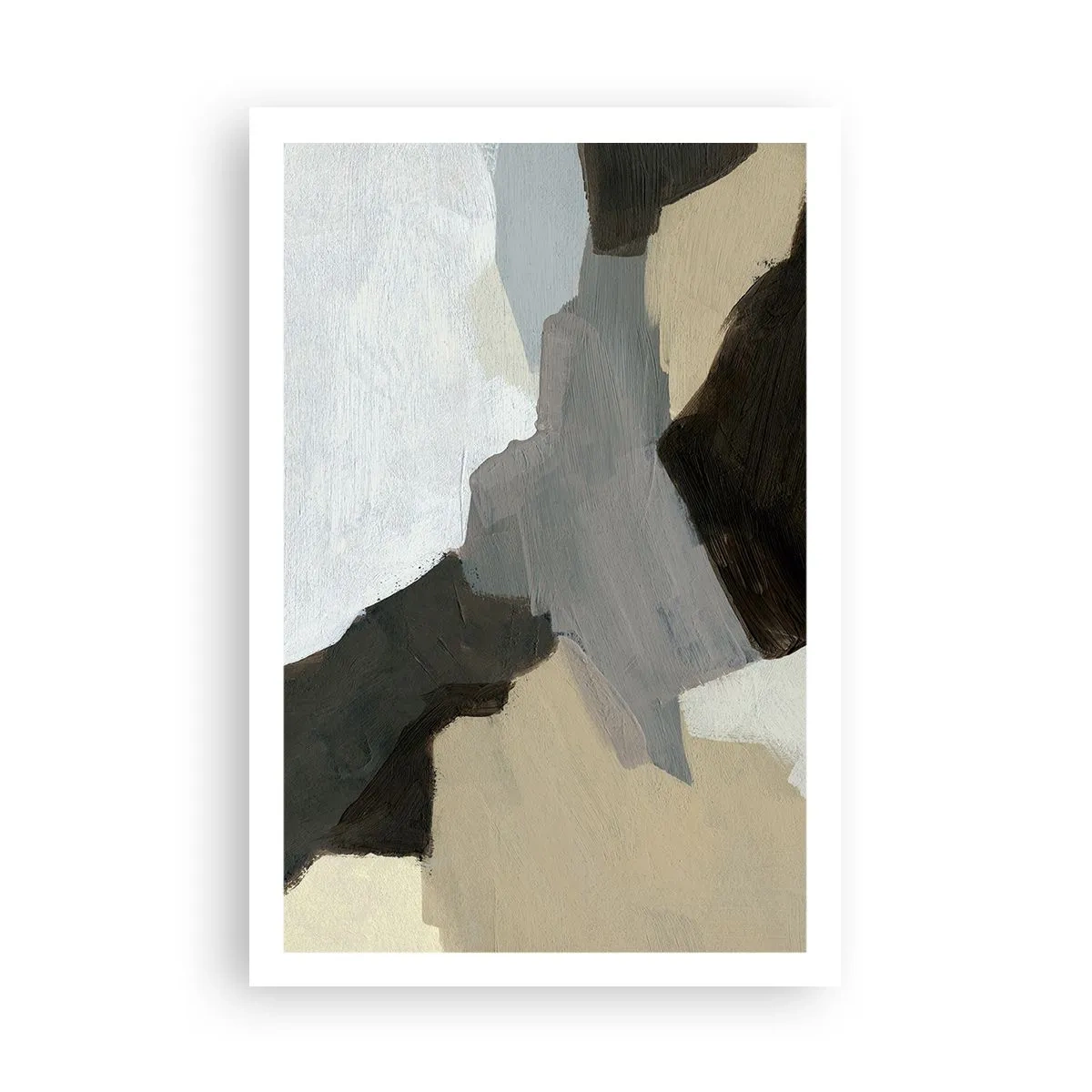 Poster - Abstraktion: Scheideweg des Graus - 61x91 cm