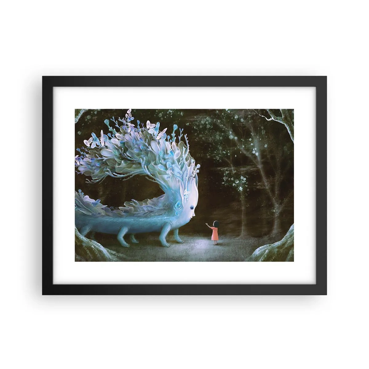 Poster in einem schwarzem Rahmen - Fantastisches Treffen - 40x30 cm