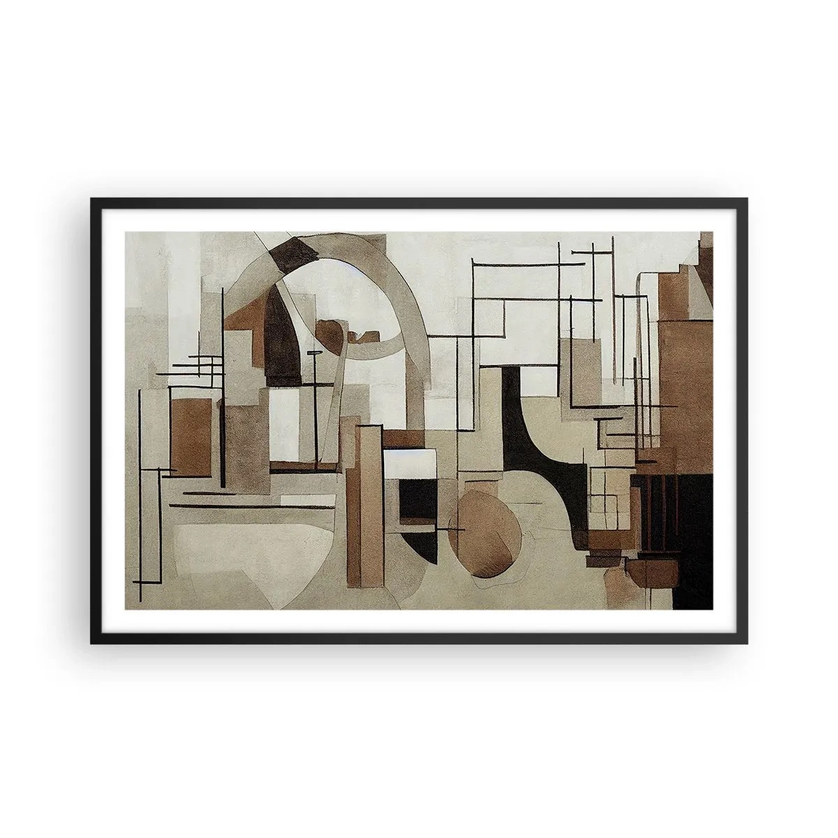 Poster in einem schwarzem Rahmen - Stadtbild 2.0 - 91x61 cm