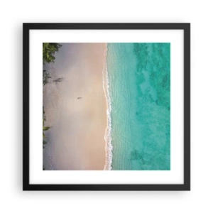 Poster in einem schwarzem Rahmen - Paradiesstrand - 40x40 cm