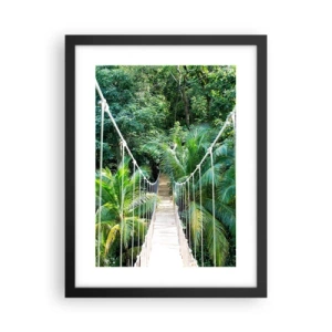 Poster in einem schwarzem Rahmen - Willkommen im Dschungel! - 30x40 cm
