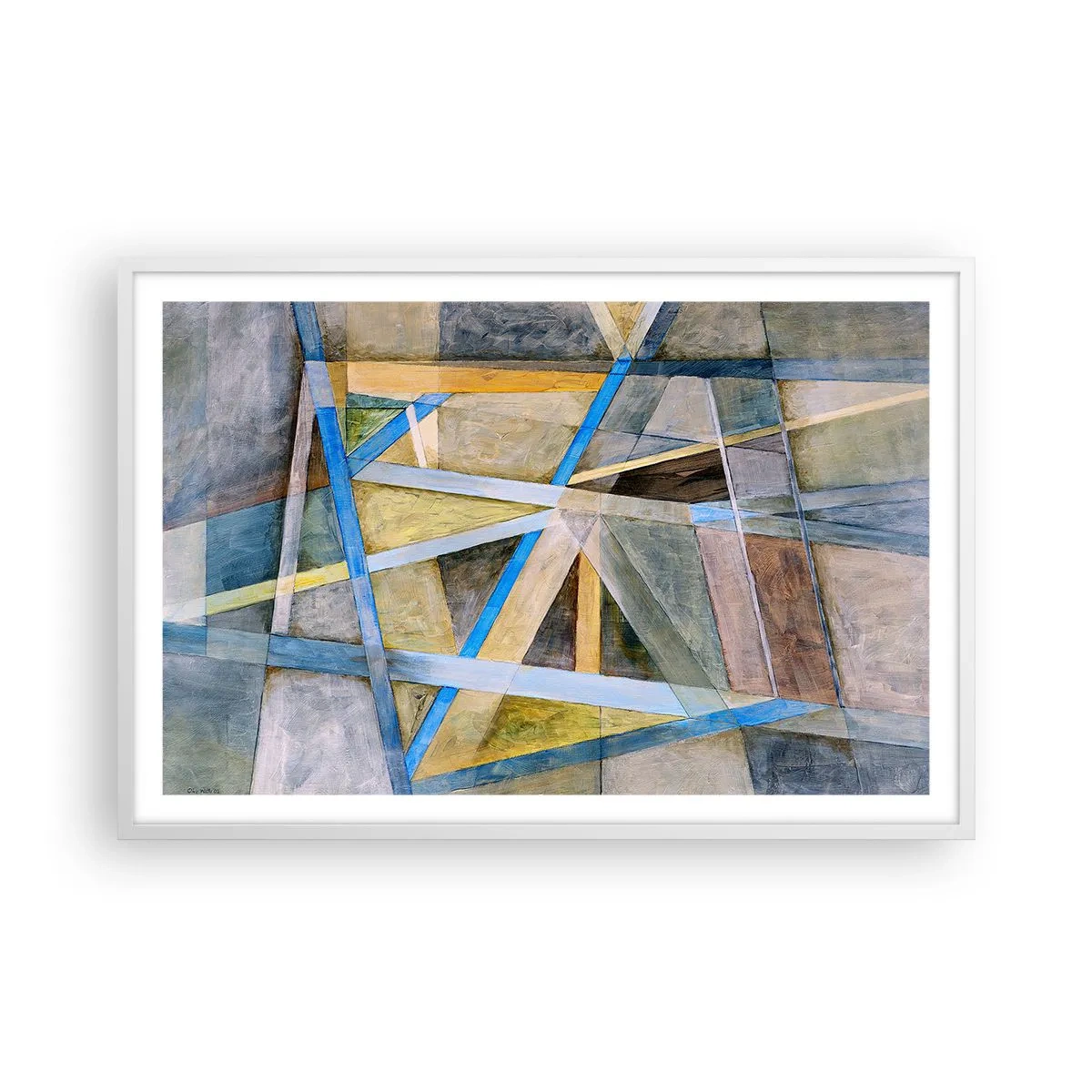 Poster in einem weißen Rahmen - Gerade oder diagonal? - 91x61 cm