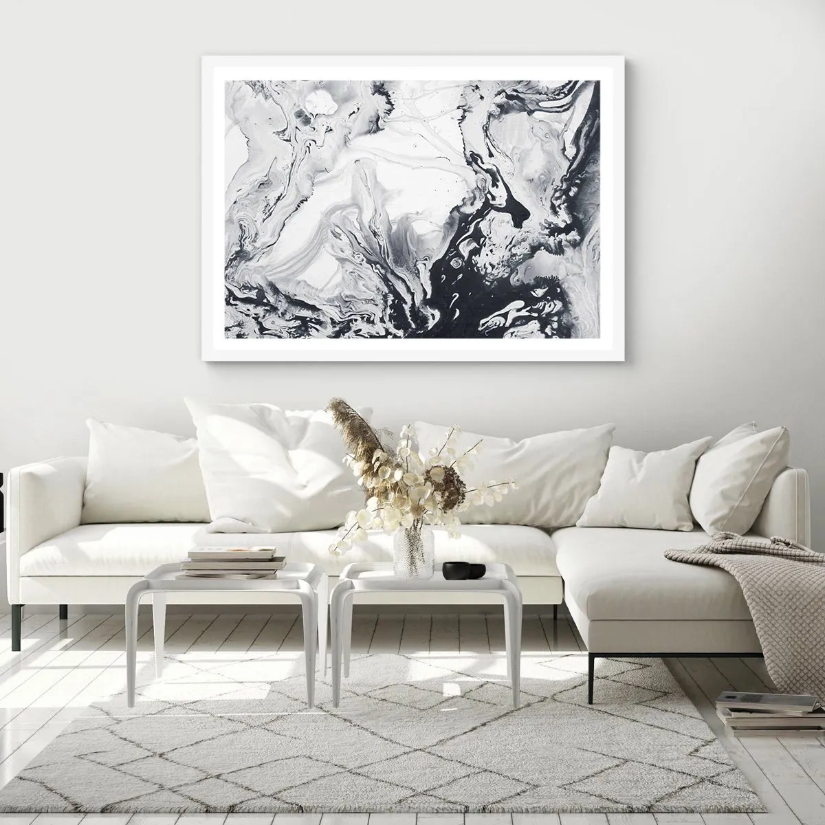 Poster in einem weißen Rahmen - Das Innere der Erde - 100x70 cm