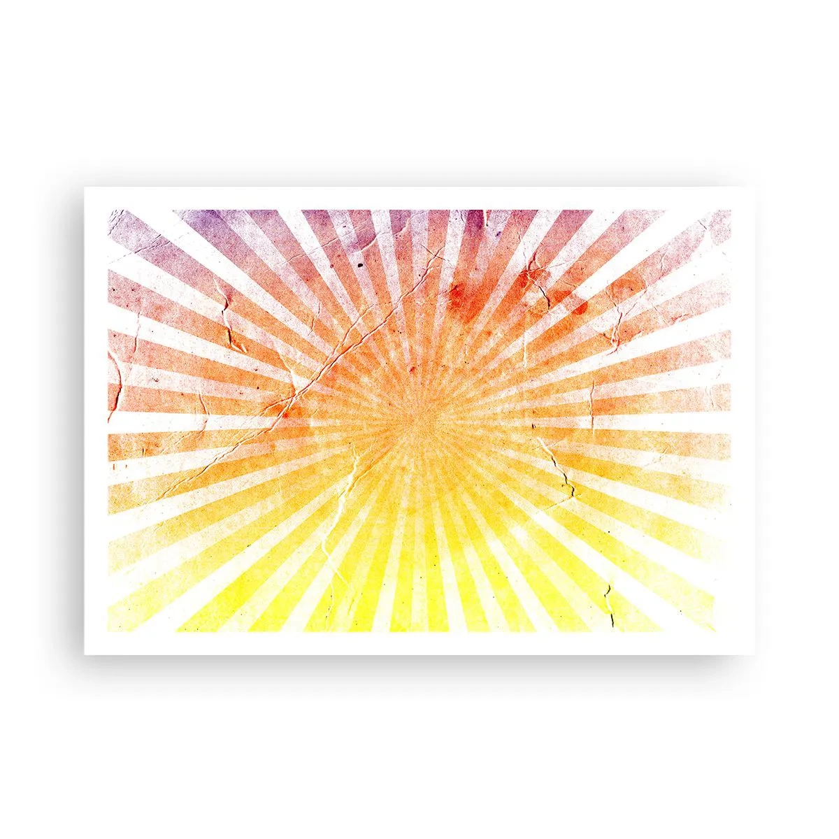 Poster - Sonnenstrahlen in Orange- und Gelbtönen - 100x70cm - Sonnenaufgänge und Sonnenuntergänge - Moderne Wanddekoration für Wohnzimmer und Schlafzimmer ARTTOR