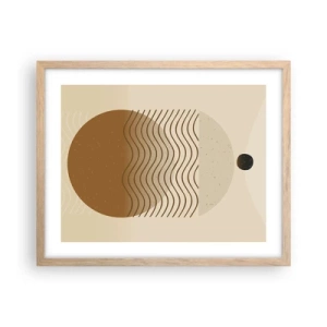 Poster in einem Rahmen aus heller Eiche - Zur Entstehung geometrischer Figuren - 50x40 cm