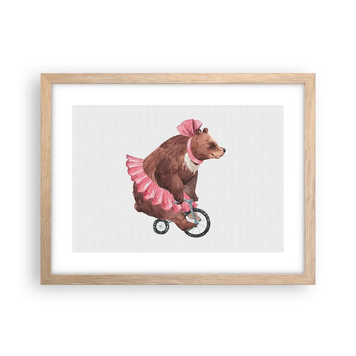 Poster in einem Rahmen aus heller Eiche - Was für ein Affentheater! - 40x30 cm