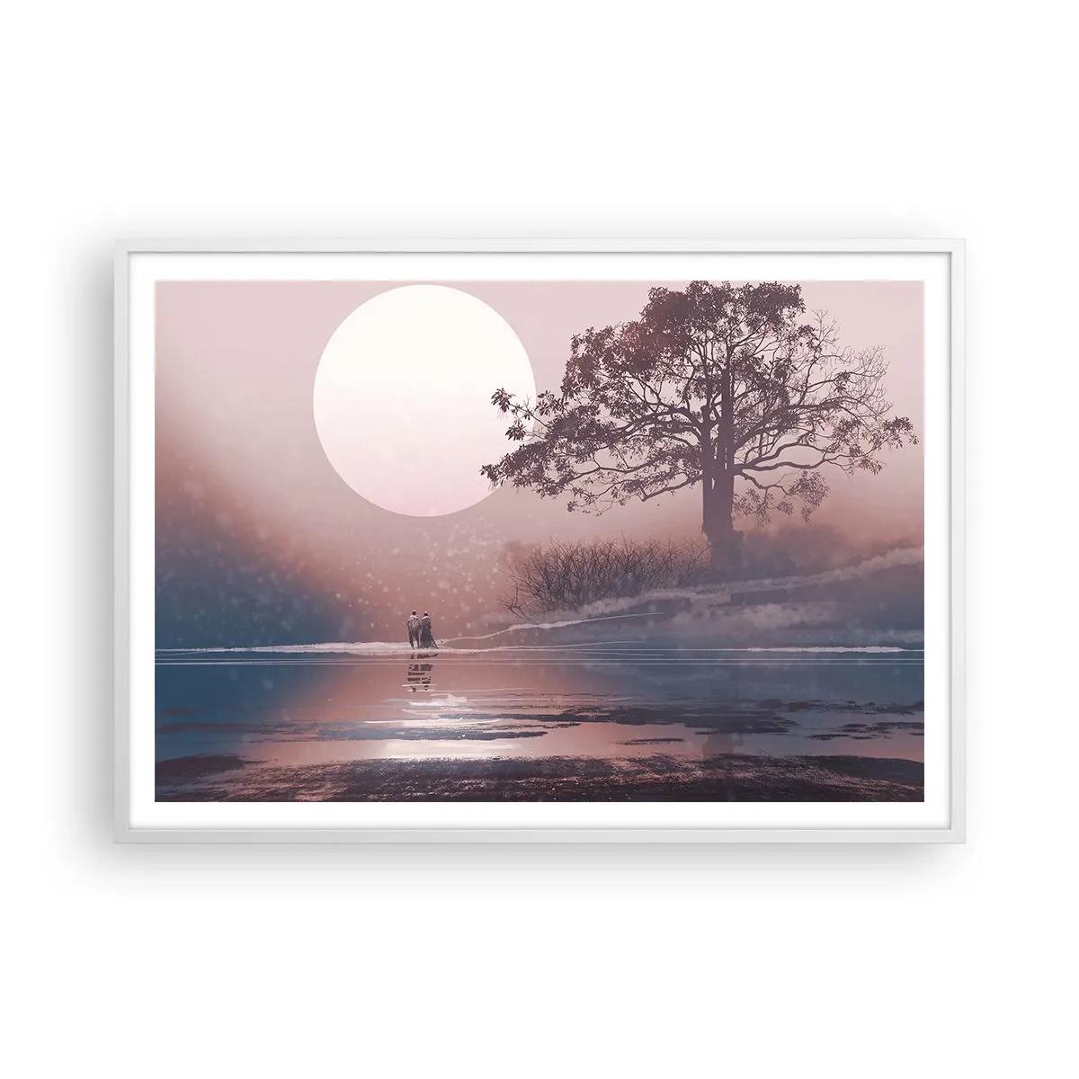 Poster in einem weißen Rahmen - Wunder der Nacht - 100x70 cm