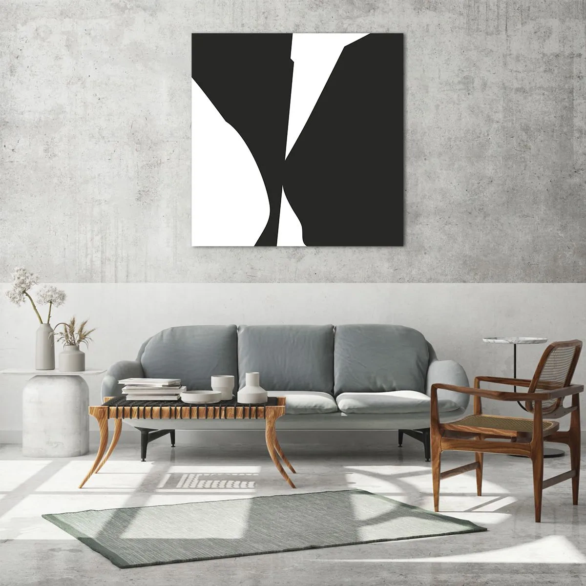 Glasbild - Bild auf glas - Positiv negativ - 70x70 cm