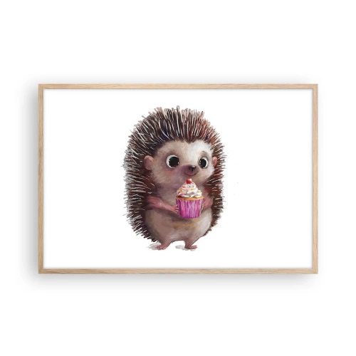 Poster in einem Rahmen aus heller Eiche - Der Feiertag ist jeden Tag - 91x61 cm