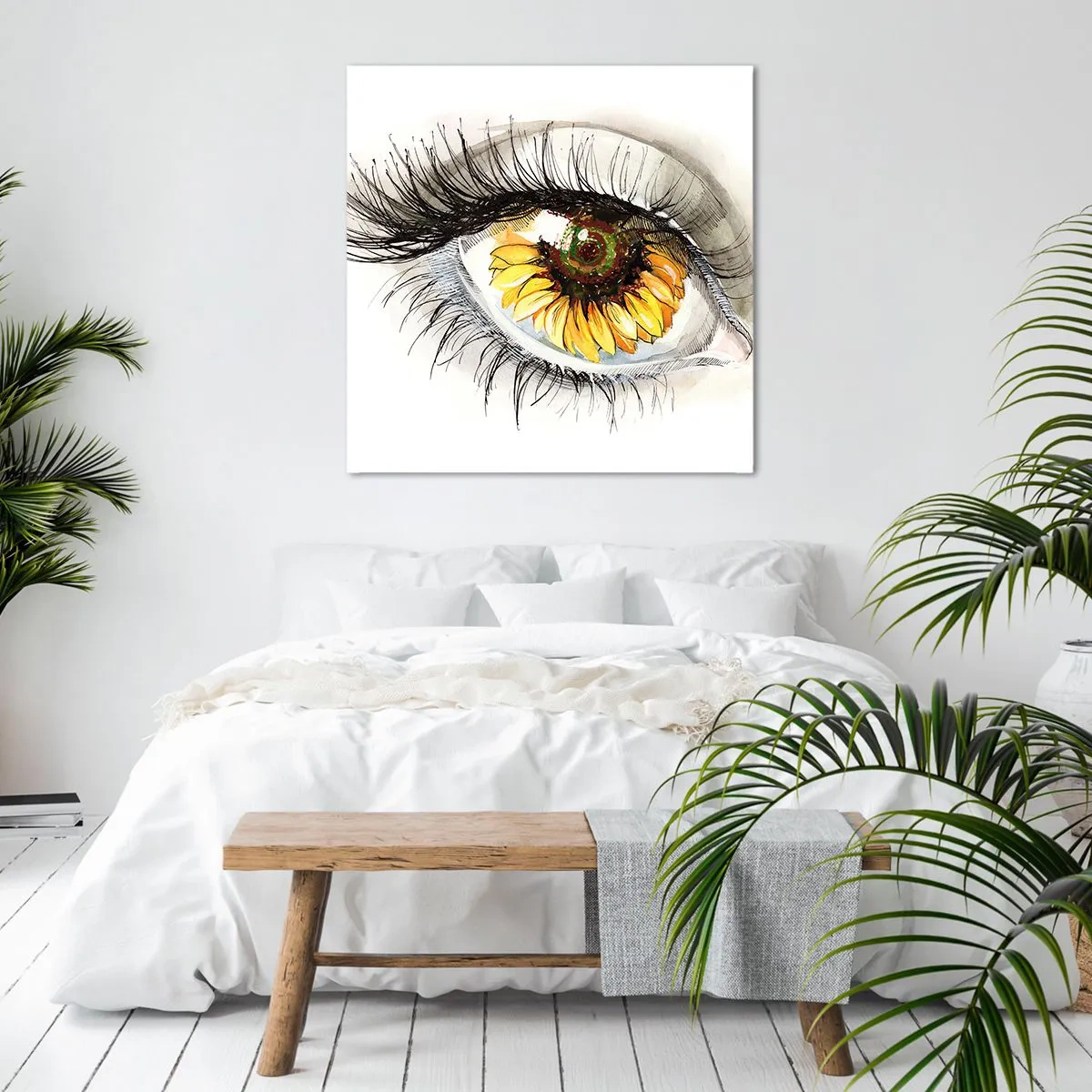 Bild auf Leinwand - Leinwandbild - Ein Look so heiß wie der Sommer - 60x60 cm