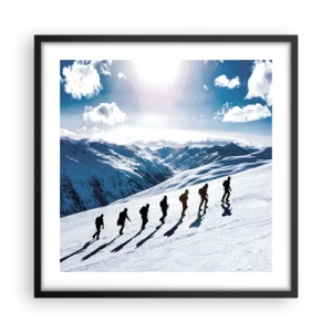 Poster in einem schwarzem Rahmen - Das Team der Eroberer - 50x50 cm