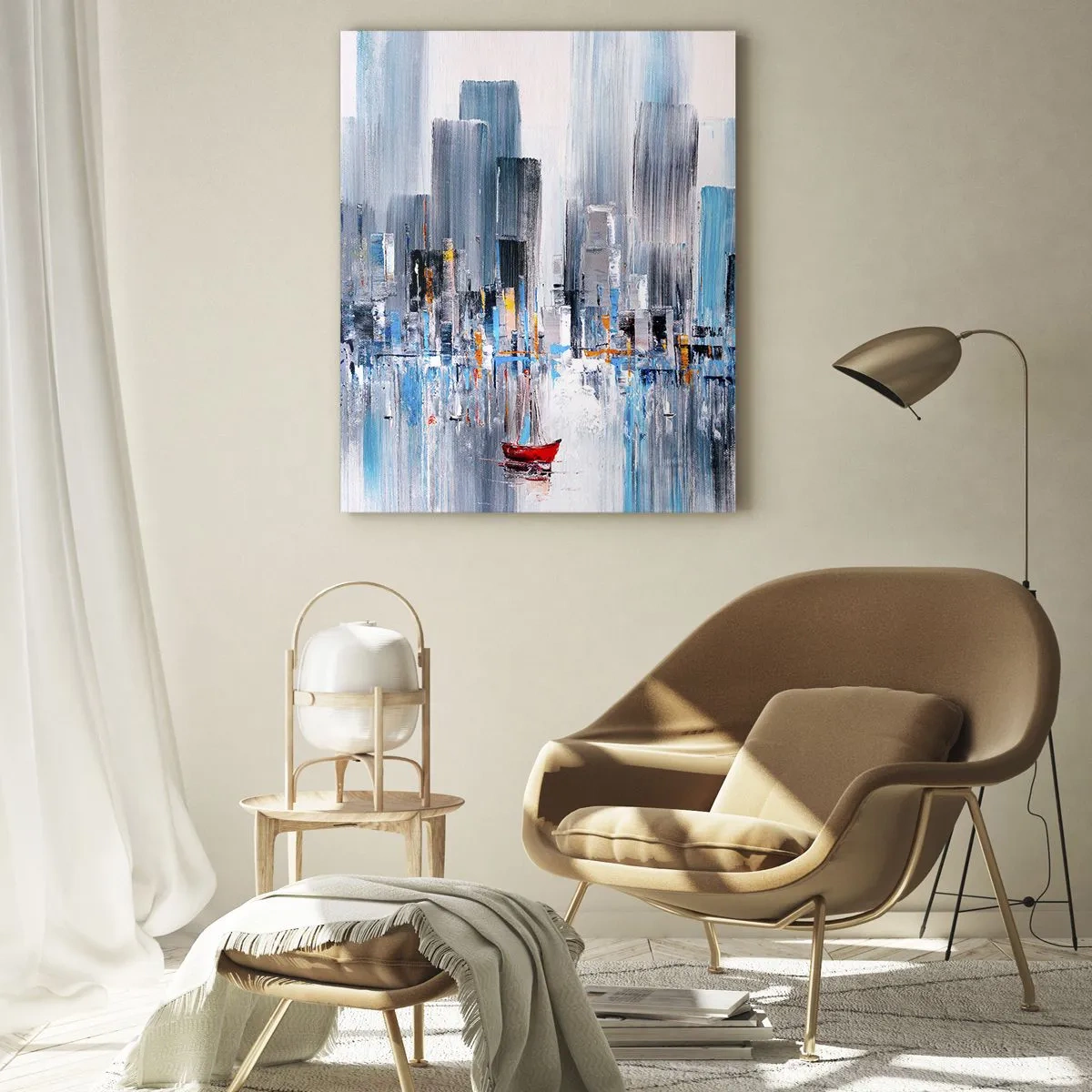 Glasbild - Bild auf glas - Metropole an der Bucht - 80x120 cm