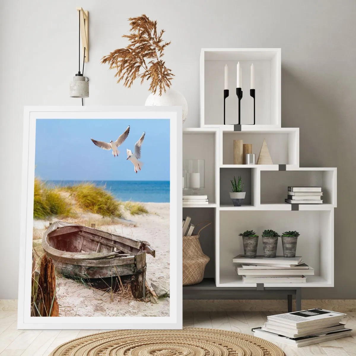 Poster in einem weißen Rahmen - In Wind gebadet - 30x40 cm