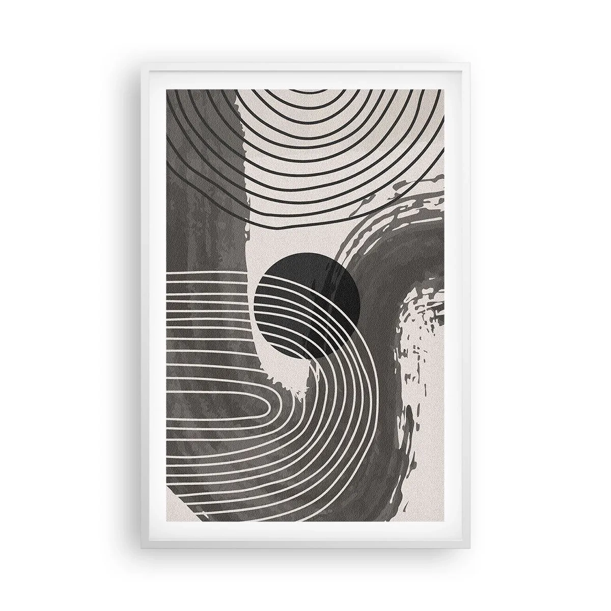 Poster in einem weißen Rahmen - Oval gewinnt - 61x91 cm